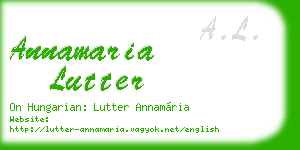 annamaria lutter business card